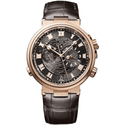 Breguet Marine Alarme Musicale Rose Gold / Grey / Alligator 5547BR/G3/9ZU
