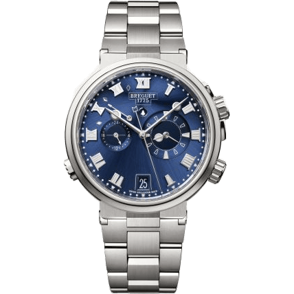 Breguet Marine Alarme Musicale Titanium / Blue / Bracelet 5547TI/Y1/TZ0