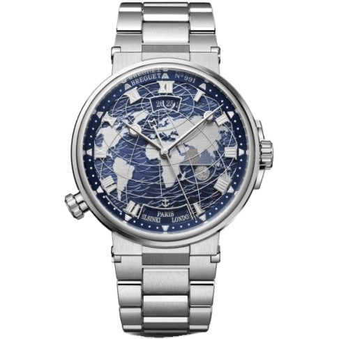 Breguet Marine Hora Mundi 5557 White Gold / Blue / Bracelet 5557BB/YS/BW0