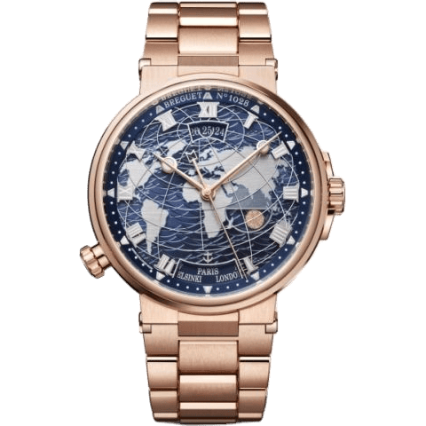 Breguet Marine Hora Mundi 5557 Rose Gold / Blue / Bracelet 5557BR/YS/RW0