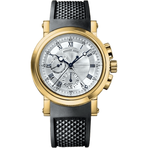 Breguet Marine Chronograph 5827 Yellow Gold / Silver / Rubber 5827BA/12/5ZU