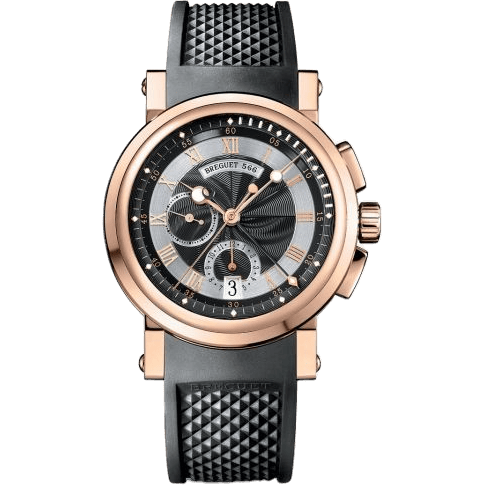 Breguet Marine Chronograph 5827 Rose Gold / Black / Rubber 5827BR/Z2/5ZU
