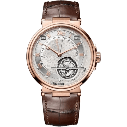 Breguet Marine Tourbillon Equation of Time 5887 Rose Gold / Silver / Alligator 5887BR/12/9WV