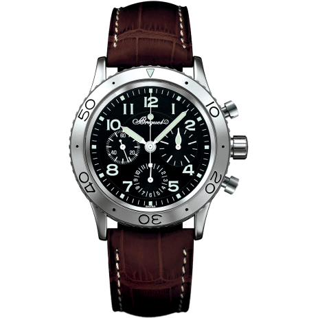 Breguet Type XX Stainless Steel / Black / Alligator 3800ST/92/9W6