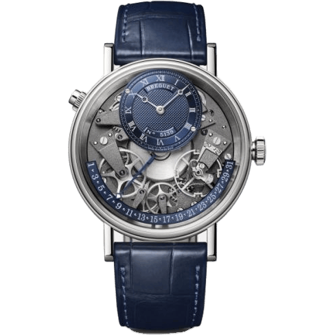 Breguet Tradition 7597 Quantième Rétrograde Platinum / Blue 7597BB/GY/9WU