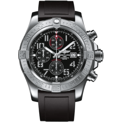 Breitling Super Avenger II Stainless Steel / Volcano Black / Rubber / Pin A1337111/BC28/135S/A20S.1