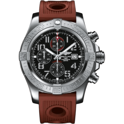 Breitling Super Avenger II Stainless Steel / Volcano Black / Rubber / Folding A1337111/BC28/206S/A20D.2