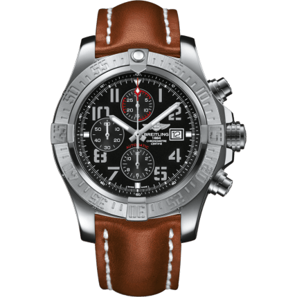 Breitling Super Avenger II Stainless Steel / Volcano Black / Calf / Pin A1337111/BC28/439X/A20BA.1