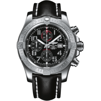Super Avenger II Stainless Steel / Volcano Black / Calf / Pin