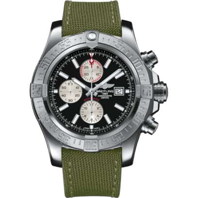 Breitling Super Avenger II Stainless Steel / Volcano Black / Military / Pin A1337111/BC29/105W/A20BA.1
