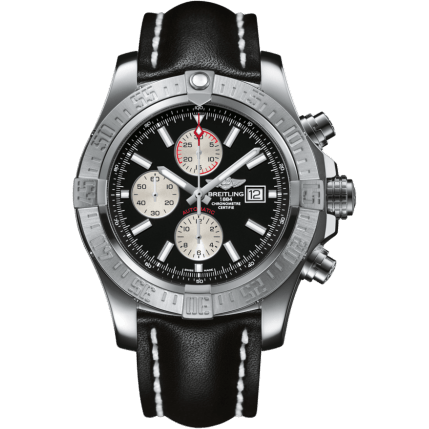 Breitling Super Avenger II Stainless Steel / Volcano Black / Calf / Pin A1337111/BC29/441X/A20BA.1