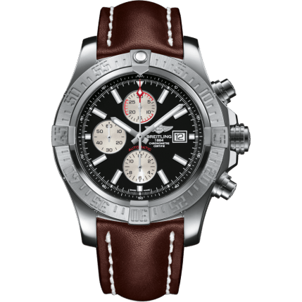 Breitling Super Avenger II Stainless Steel / Volcano Black / Calf / Folding A1337111/BC29/444X/A20D.1