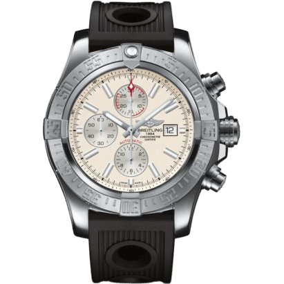 Breitling Super Avenger II Stainless Steel / Stratus Silver / Rubber A1337111/G779/201S