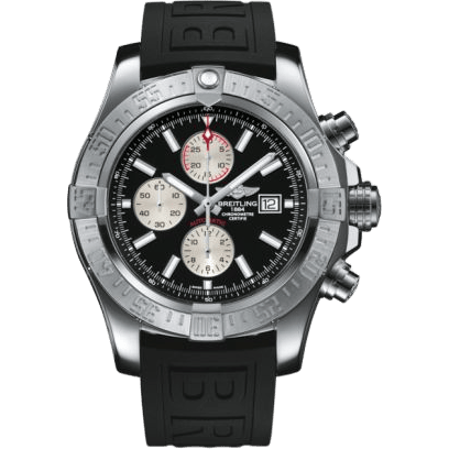 Breitling Super Avenger II Stainless Steel / Volcano Black / Rubber / Pin A13371111B1S2