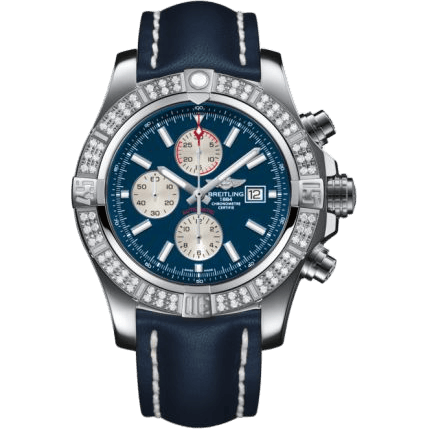 Breitling Super Avenger II Stainless Steel / Diamond / Mariner Blue / Calf / Pin A1337153/C871/101X/A20BA.1