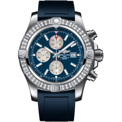 Breitling Super Avenger II Stainless Steel / Diamond / Mariner Blue / Rubber / Pin A1337153/C871/139S/A20S.1
