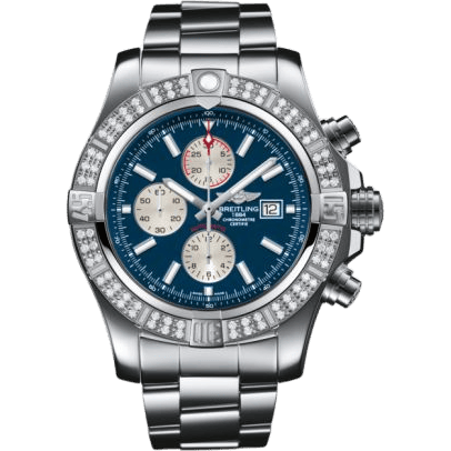 Breitling Super Avenger II Stainless Steel / Diamond / Mariner Blue / Bracelet A1337153/C871/168A