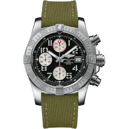 Breitling Avenger II Stainless Steel / Volcano Black / Military A1338111.BC33.106W