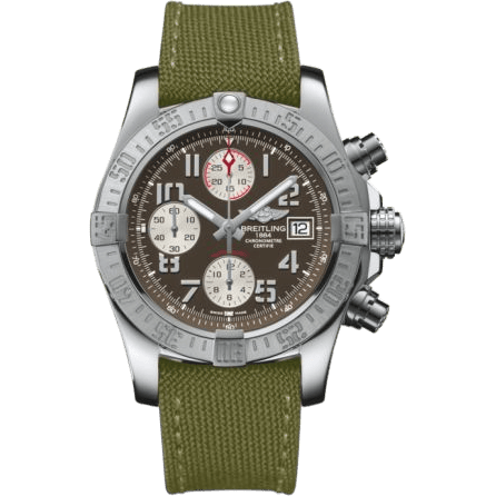 Breitling Avenger II Stainless Steel / Tungsten Gray / Military / Pin A1338111/F564/106W/A20BA.1