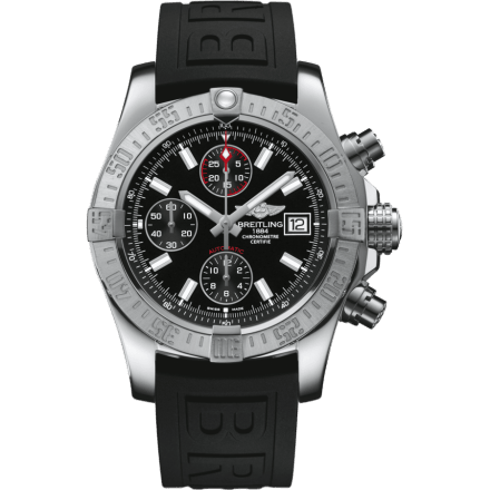 Breitling Avenger II Stainless Steel / Volcano Black / Rubber / Pin A13381111B1S2