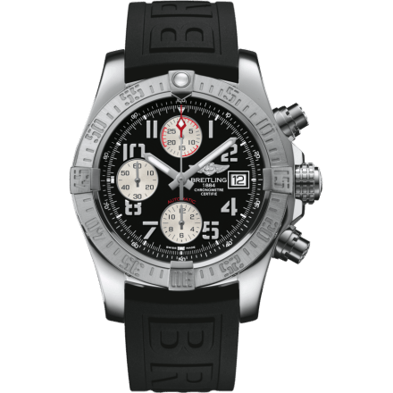 Avenger II Stainless Steel / Volcano Black / Rubber / Pin