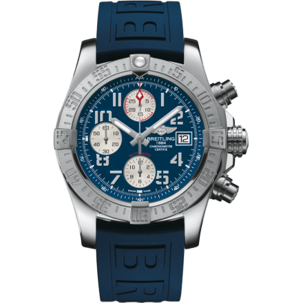Breitling Avenger II Stainless Steel / Mariner Blue / Rubber / Folding A13381111C1S1