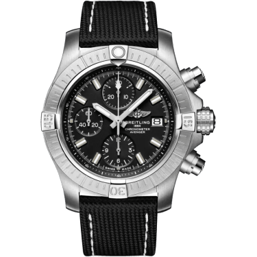 Breitling Avenger Chronograph 43 Stainless Steel / Black / Military / Folding A13385101B1X2