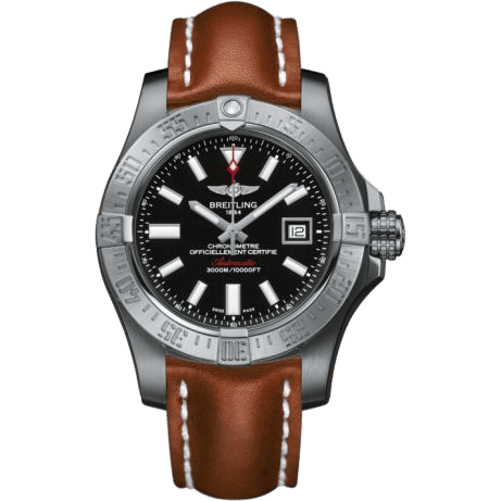 Breitling Avenger II Seawolf Stainless Steel / Volcano Black / Calf / Pin A1733110/BC30/433X/A20BASA.1