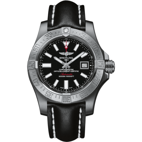 Breitling Avenger II Seawolf Stainless Steel / Volcano Black / Calf / Pin A1733110/BC30/435X/A20BASA.1