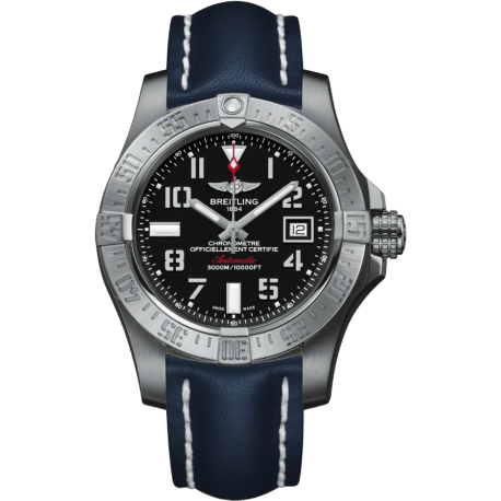 Breitling Avenger II Seawolf Stainless Steel / Volcano Black / Calf / Pin A1733110/BC31/105X/A20BASA.1