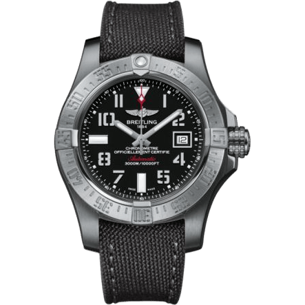 Breitling Avenger II Seawolf Stainless Steel / Volcano Black / Military / Pin A1733110/BC31/109W