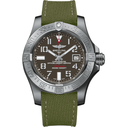 Breitling Avenger II Seawolf Stainless Steel / Tungsten Gray / Military / Pin A1733110/F563/106W/A20BASA.1
