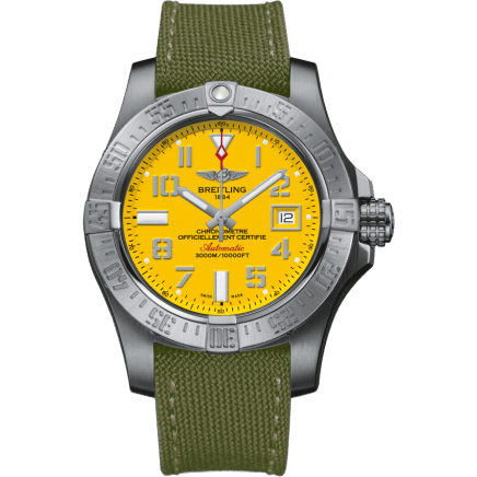 Breitling Avenger II Seawolf Stainless Steel / Cobra Yellow / Military / Pin A1733110/I519/106W/A20BASA.1