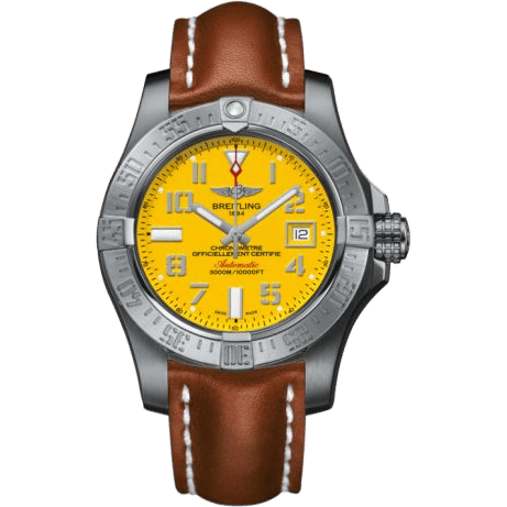 Breitling Avenger II Seawolf Stainless Steel / Cobra Yellow / Calf / Pin A1733110/I519/433X/A20BASA.1