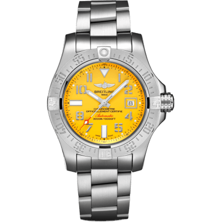 Breitling Avenger II Seawolf Stainless Steel / Cobra Yellow / Bracelet A17331101I1A1