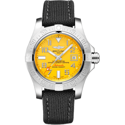 Breitling Avenger II Seawolf Stainless Steel / Cobra Yellow / Military / Pin A17331101I1W1