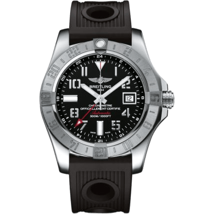 Breitling Avenger II GMT Stainless Steel / Volcano Black / Rubber A3239011/BC34/200S/A20D.2