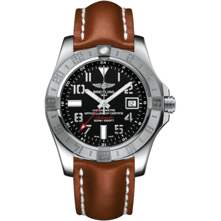 Breitling Avenger II GMT Stainless Steel / Volcano Black / Calf / Folding A3239011/BC34/434X/A20D.1