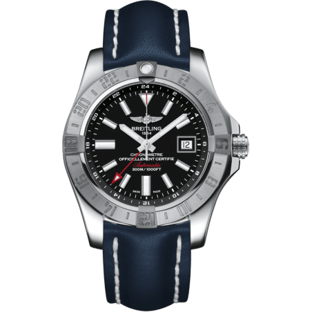 Breitling Avenger II GMT Stainless Steel / Volcano Black / Calf / Folding A3239011/BC35/112X/A20D.1