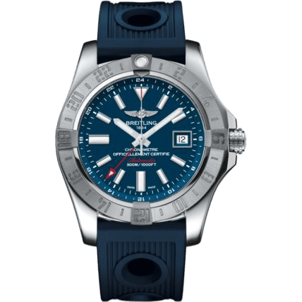 Breitling Avenger II GMT Stainless Steel / Mariner Blue / Rubber / Folding A3239011/C872/211S/A20D.2