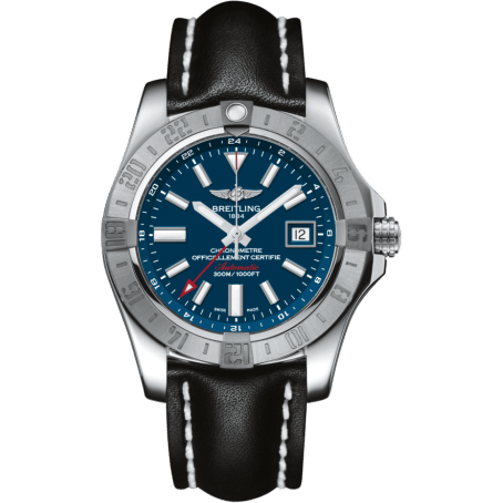 Breitling Avenger II GMT Stainless Steel / Mariner Blue / Calf / Pin A3239011/C872/435X/A20BA.1