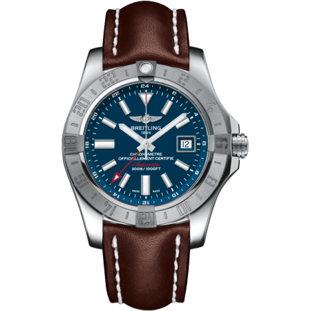 Breitling Avenger II GMT Stainless Steel / Mariner Blue / Calf / Pin A3239011/C872/437X/A20BA.1