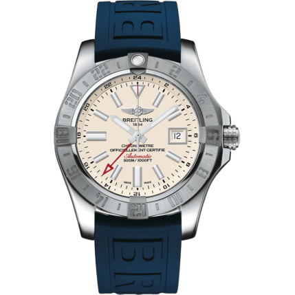 Breitling Avenger II GMT Stainless Steel / Stratus Silver / Rubber / Pin A3239011/G778/158S/A20S.1