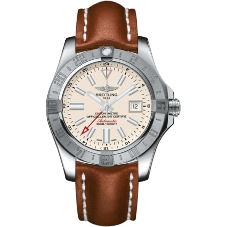 Breitling Avenger II GMT Stainless Steel / Stratus Silver / Calf / Folding A3239011/G778/434X/A20D.1