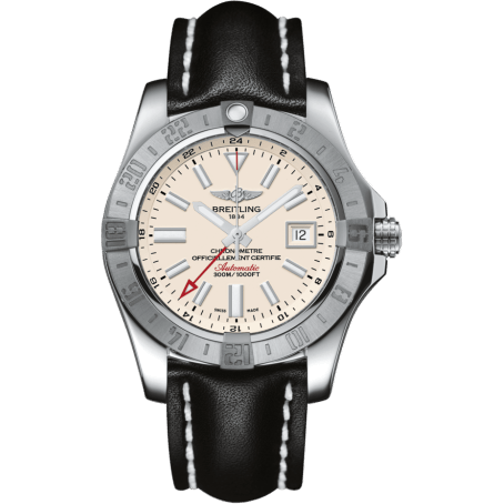Breitling Avenger II GMT Stainless Steel / Stratus Silver / Calf / Pin A3239011/G778/435X/A20BA.1