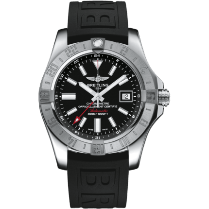Breitling Avenger II GMT Stainless Steel / Volcano Black / Rubber / Folding A32390111B1S1