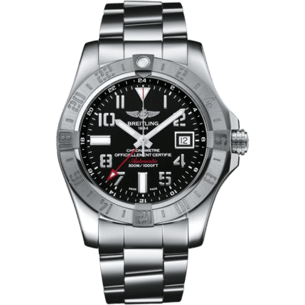 Breitling Avenger II GMT Stainless Steel / Volcano Black / Bracelet A32390111B2A1