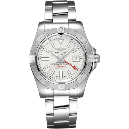 Breitling Avenger II GMT Stainless Steel / Stratus Silver / Bracelet A32390111G1A1