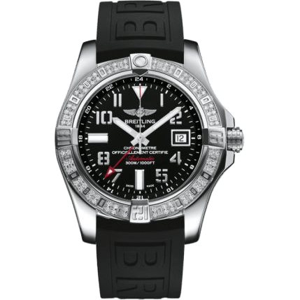 Breitling Avenger II GMT Stainless Steel / Diamond / Volcano Black / Rubber A3239053.BC34.152S