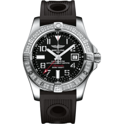 Breitling Avenger II GMT Stainless Steel / Diamond / Volcano Black / Rubber A3239053.BC34.200S
